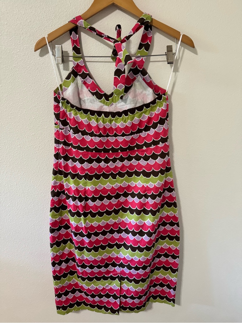 boden pink and green dress St. Lucia Halter Midi Brown Sc… DressStyleLabel: Bodycon